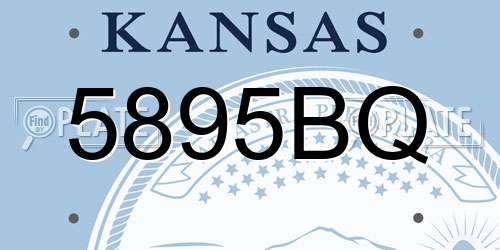 5895BQ Kansas License Plate