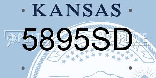 5895SD Kansas License Plate
