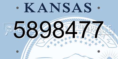 5898477 Kansas License Plate