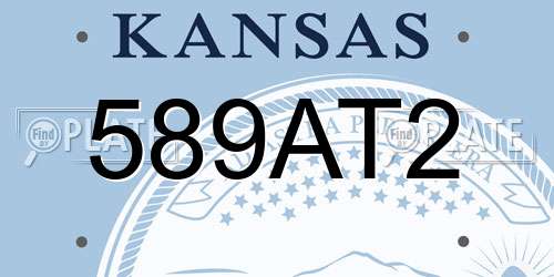 589AT2 Kansas License Plate