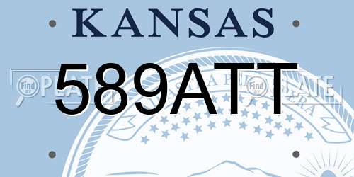 589ATT Kansas License Plate