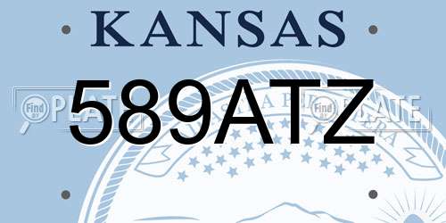589ATZ Kansas License Plate