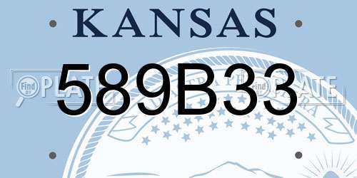 589B33 Kansas License Plate
