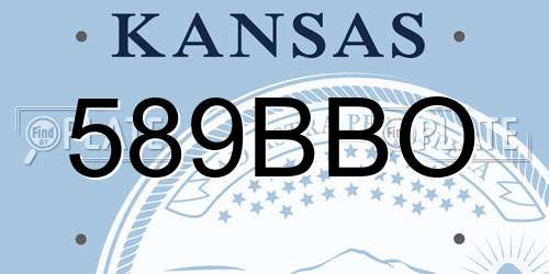 589BBO Kansas License Plate