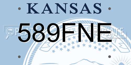 589FNE Kansas License Plate