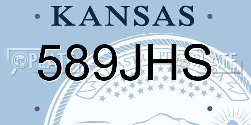 589JHS Kansas License Plate