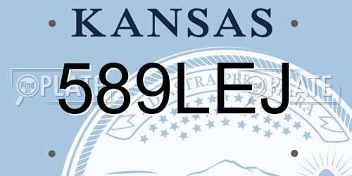 589LEJ Kansas License Plate