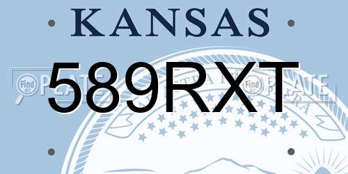 589RXT Kansas License Plate