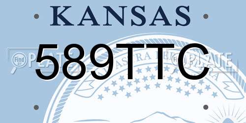 589TTC Kansas License Plate