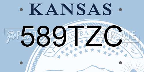 589TZC Kansas License Plate