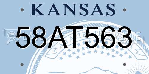 58AT563 Kansas License Plate
