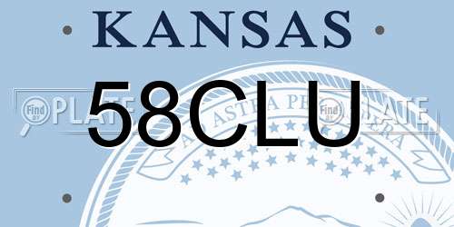 58CLU Kansas License Plate