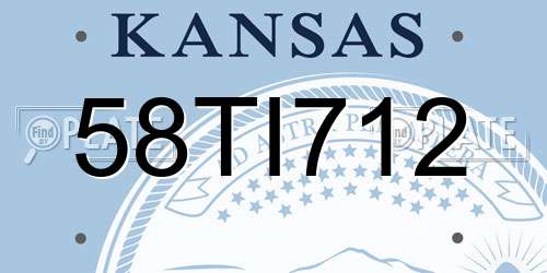 58TI712 Kansas License Plate