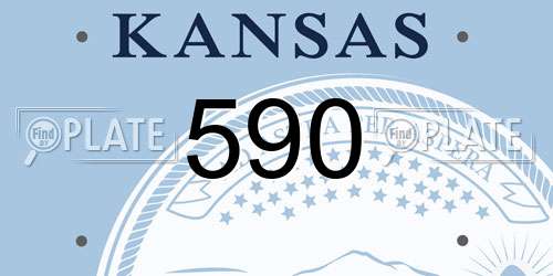 590 Kansas License Plate