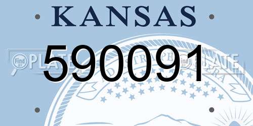 590091 Kansas License Plate