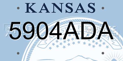 5904ADA Kansas License Plate