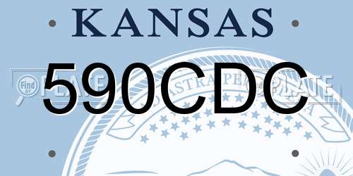 590CDC Kansas License Plate