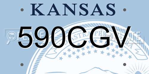 590CGV Kansas License Plate