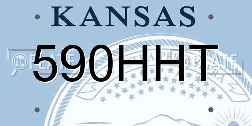 590HHT Kansas License Plate