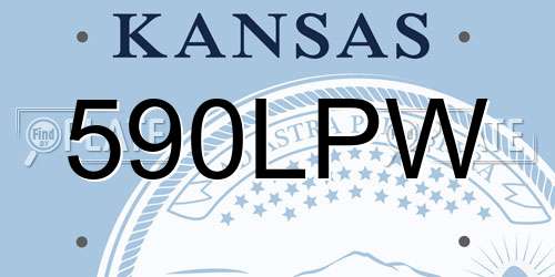 590LPW Kansas License Plate