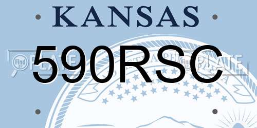 590RSC Kansas License Plate