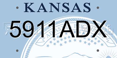 5911ADX Kansas License Plate