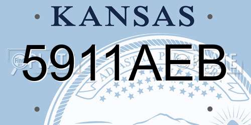 5911AEB Kansas License Plate