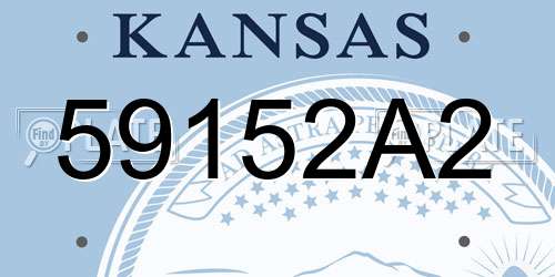 59152A2 Kansas License Plate