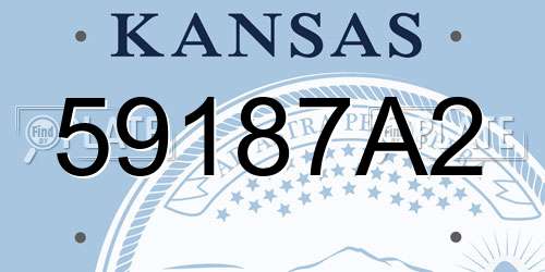 59187A2 Kansas License Plate