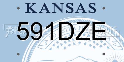 591DZE Kansas License Plate