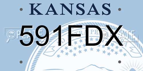 591FDX Kansas License Plate