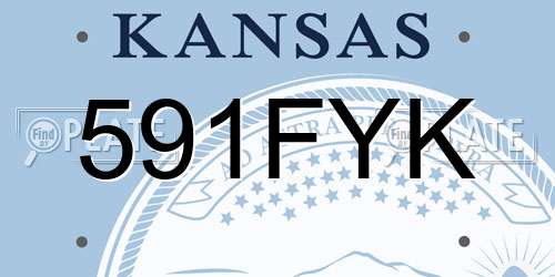 591FYK Kansas License Plate