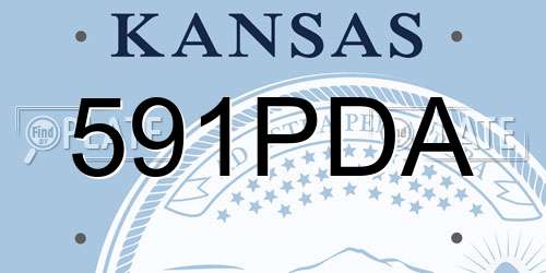 591PDA Kansas License Plate
