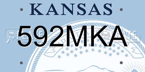 592MKA Kansas License Plate