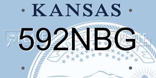 592NBG Kansas License Plate