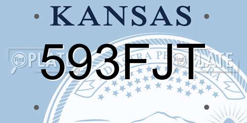 593FJT Kansas License Plate