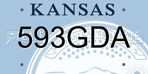593GDA Kansas License Plate