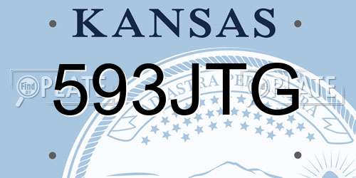 593JTG Kansas License Plate