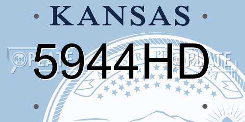 5944HD Kansas License Plate