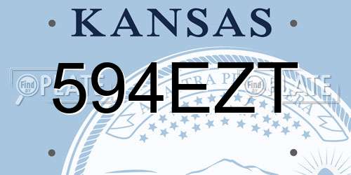 594EZT Kansas License Plate