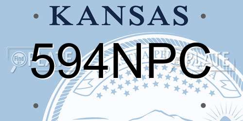 594NPC Kansas License Plate