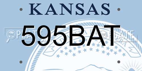 595BAT Kansas License Plate
