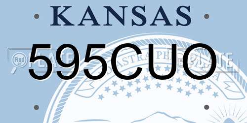 595CUO Kansas License Plate