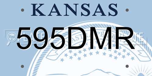 595DMR Kansas License Plate