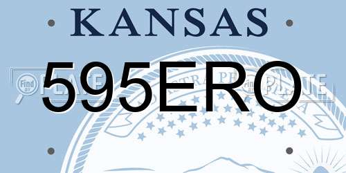 595ERO Kansas License Plate