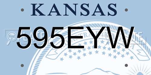 595EYW Kansas License Plate