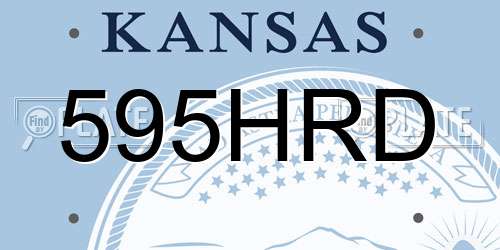 595HRD Kansas License Plate