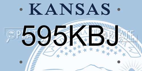 595KBJ Kansas License Plate