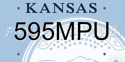 595MPU Kansas License Plate