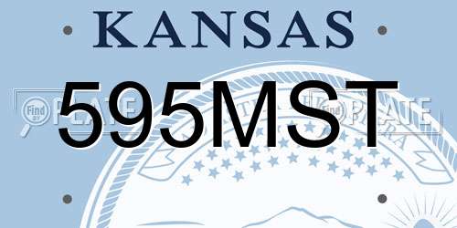 595MST Kansas License Plate